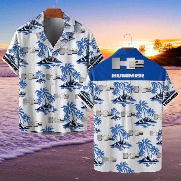 H2 Hummer Hawaiian Shirt Style Classic Oversized Hawaiian, Unisex Hawaiian Shirt Trending Summer