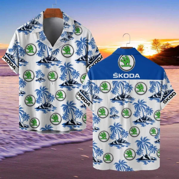 Skoda Auto Hawaiian Shirt Style Classic Oversized Hawaiian, Unisex Hawaiian