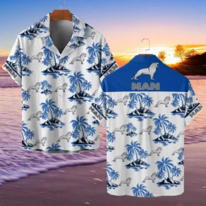 MAN Truck Hawaiian Shirt Style Classic Oversized Hawaiian, Unisex Hawaiian