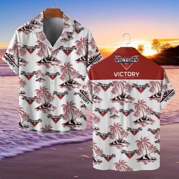 Victory Motorcycles Hawaiian Shirt Style Classic Oversized Hawaiian, Unisex Hawaiian Shirt Trending Summer