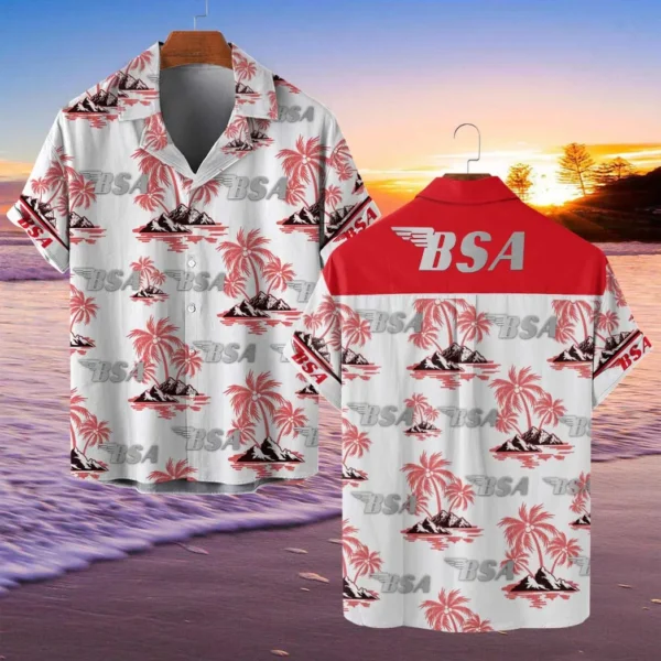 BSA Motorcycles Hawaiian Shirt Style Classic Oversized Hawaiian, Unisex Hawaiian