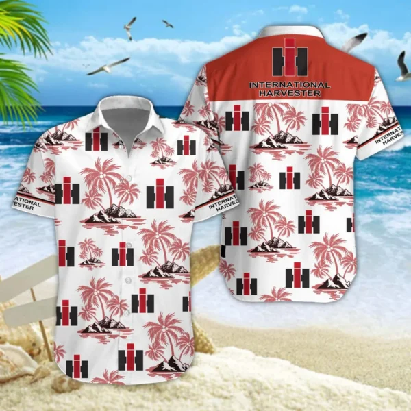 International Harvester Hawaiian Shirt Style Classic Oversized Hawaiian