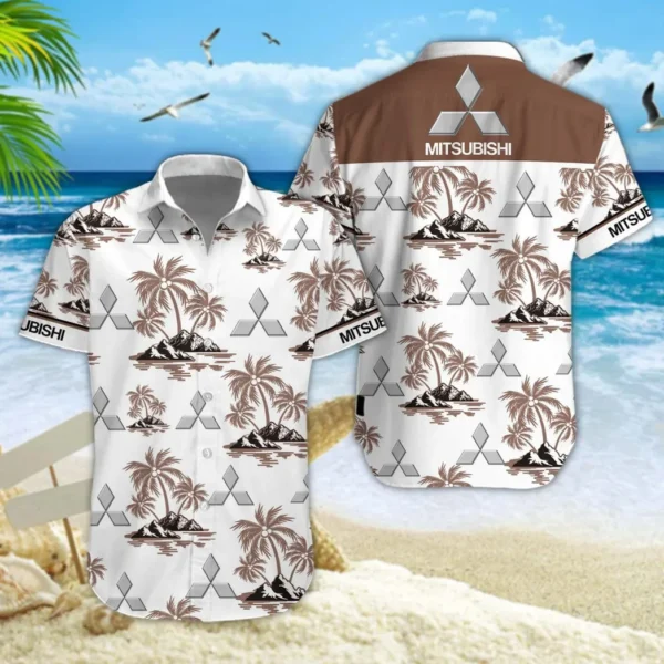 Mitsubishi Hawaiian Shirt Style Classic Oversized Hawaiian