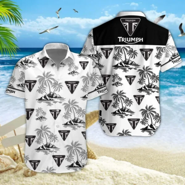 Triumph Motorcycles Hawaiian Shirt Style Classic Oversized Hawaiian