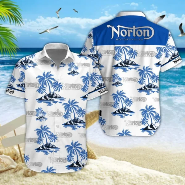 Norton Motorcycles Hawaiian Shirt Style Classic Oversized Hawaiian