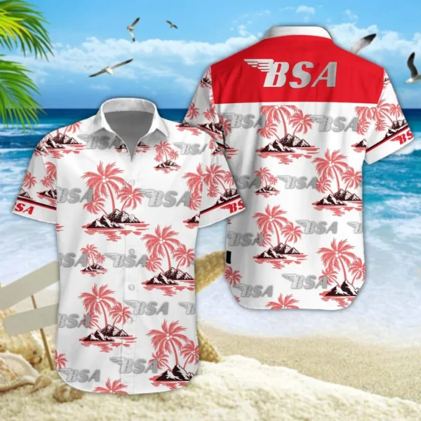 BSA Motorcycles Hawaiian Shirt Style Classic Oversized Hawaiian