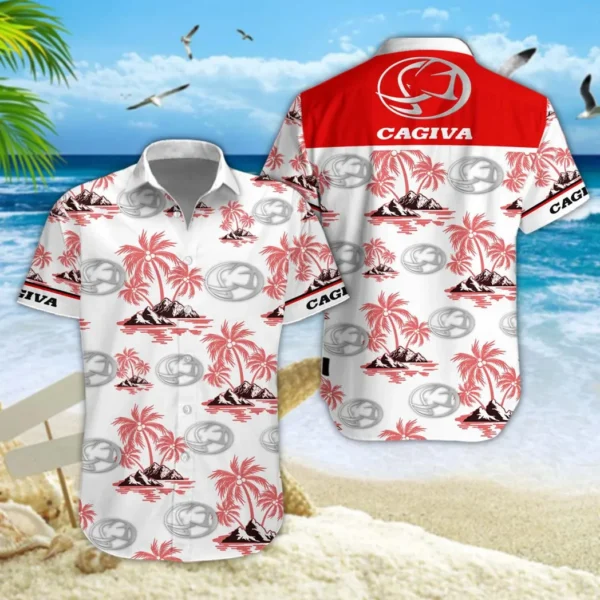 Cagiva Motorcycles Hawaiian Shirt Style Classic Oversized Hawaiian