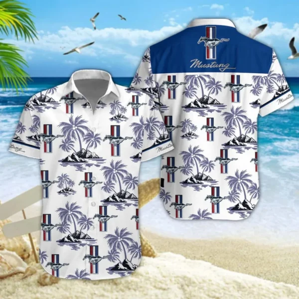 Ford Mustang Hawaiian Shirt Style Classic Oversized Hawaiian, Unisex Hawaiian Shirt Trending Summer