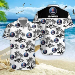 Saab Automobile Hawaiian Shirt Style Classic Oversized Hawaiian