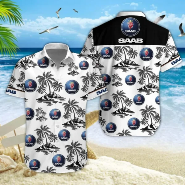 Saab Automobile Hawaiian Shirt Style Classic Oversized Hawaiian