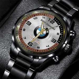 BMW Motorrad Watch Custom Name, Stainless Steel Watch, Dad Gifts