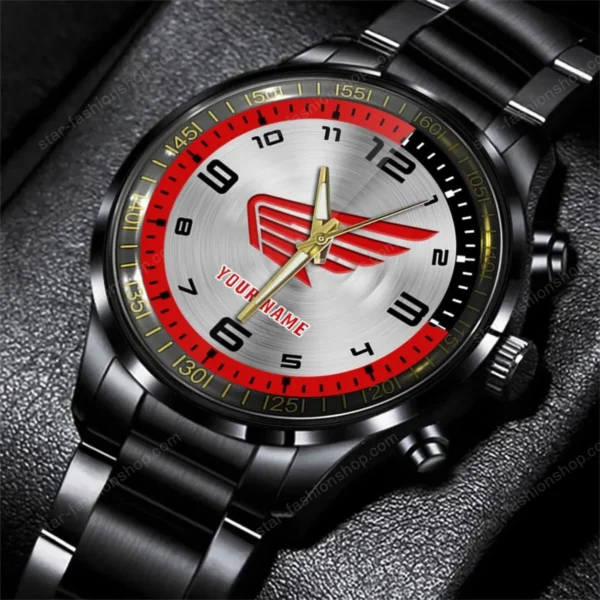 Honda Motorcycle Watch Custom Name, Stainless Steel Watch, Dad Gifts