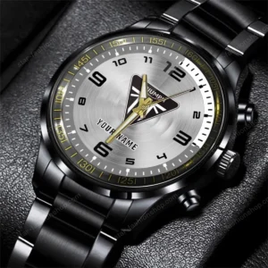 Triumph Motorcycles Watch Custom Name, Stainless Steel Watch, Dad Gifts