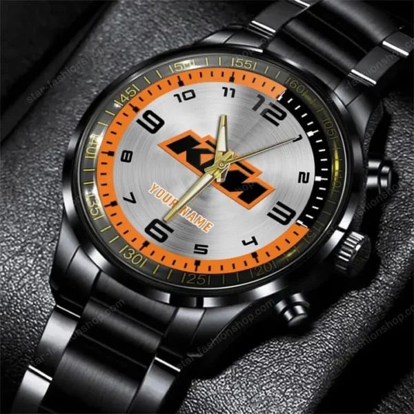 KTM Racing Watch Custom Name, Stainless Steel Watch, Dad Gifts