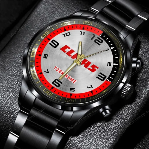 Claas Watch Custom Name, Stainless Steel Watch, Dad Gifts