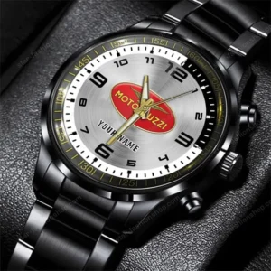 Moto Guzzi Watch Custom Name, Stainless Steel Watch, Dad Gifts