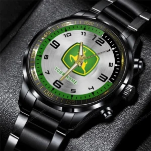 John Deere Watch Custom Name, Stainless Steel Watch, Dad Gifts