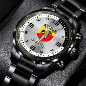 Abarth Watch Custom Name, Stainless Steel Watch, Dad Gifts