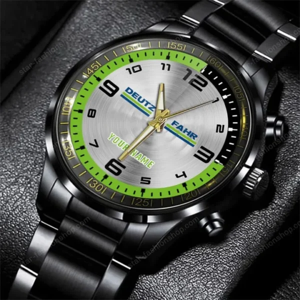 Deutz-Fahr Watch Custom Name, Stainless Steel Watch, Dad Gifts