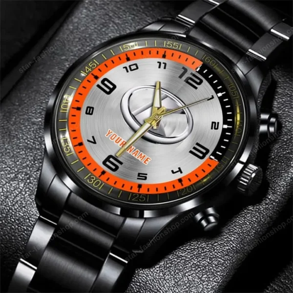 Kubota Watch Custom Name, Stainless Steel Watch, Dad Gifts