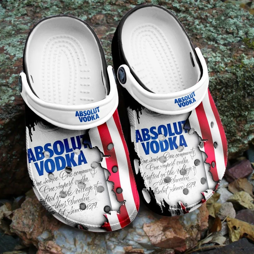 Absolut Vodka Drinking For Mens And Womens Gift For Fan Classic Water Rubber Crocs Clog