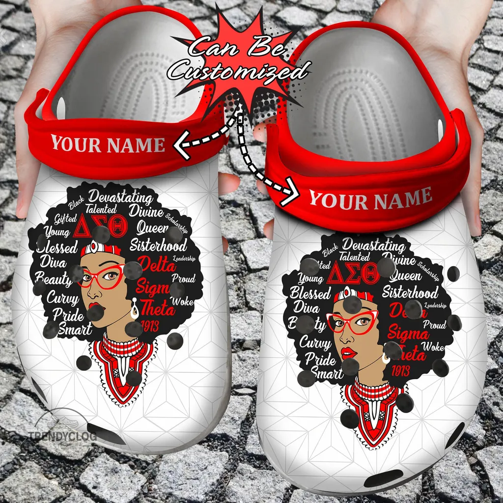 African American Crocs Personalized Delta Sigma Theta Queen Clog