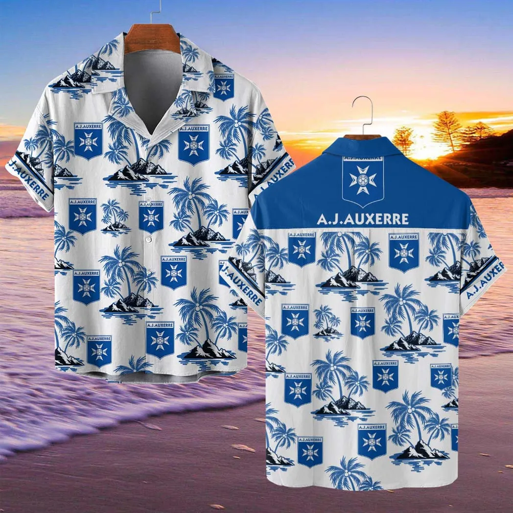 AJ Auxerre Hawaiian Shirt Style Classic Oversized Hawaiian