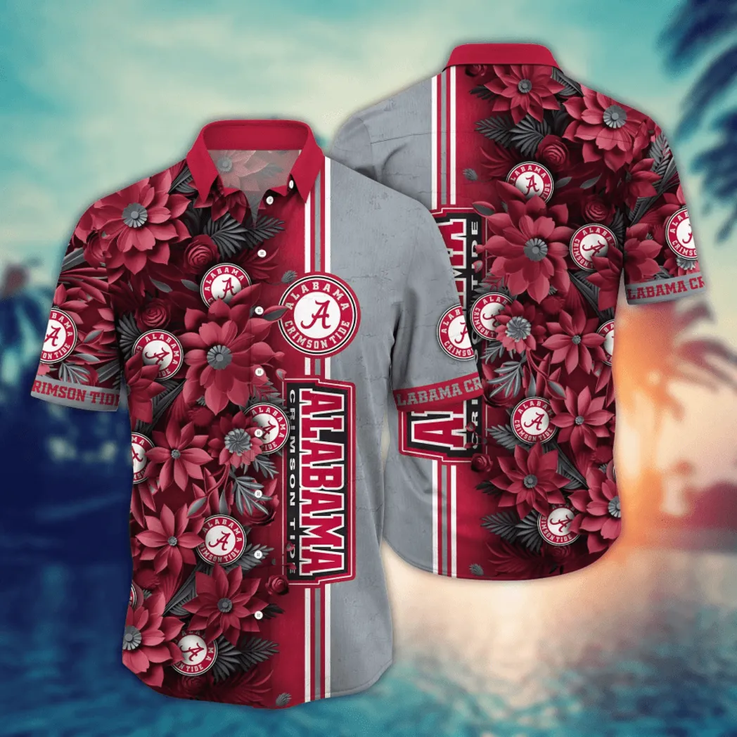 Alabama Crimson Tide NCAA Flower Aloha Hawaiian Shirt, Custom Summer Football Shirts VPHWA2451153239