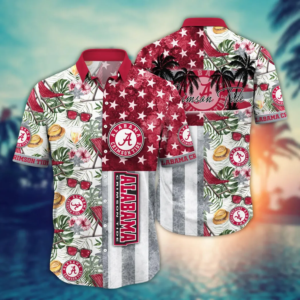 Alabama Crimson Tide NCAA Flower Aloha Hawaiian Shirt, Summer Football Shirts VPHWA2451154202