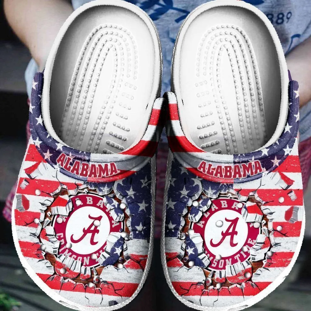 Alabama Flag Crocs Clog