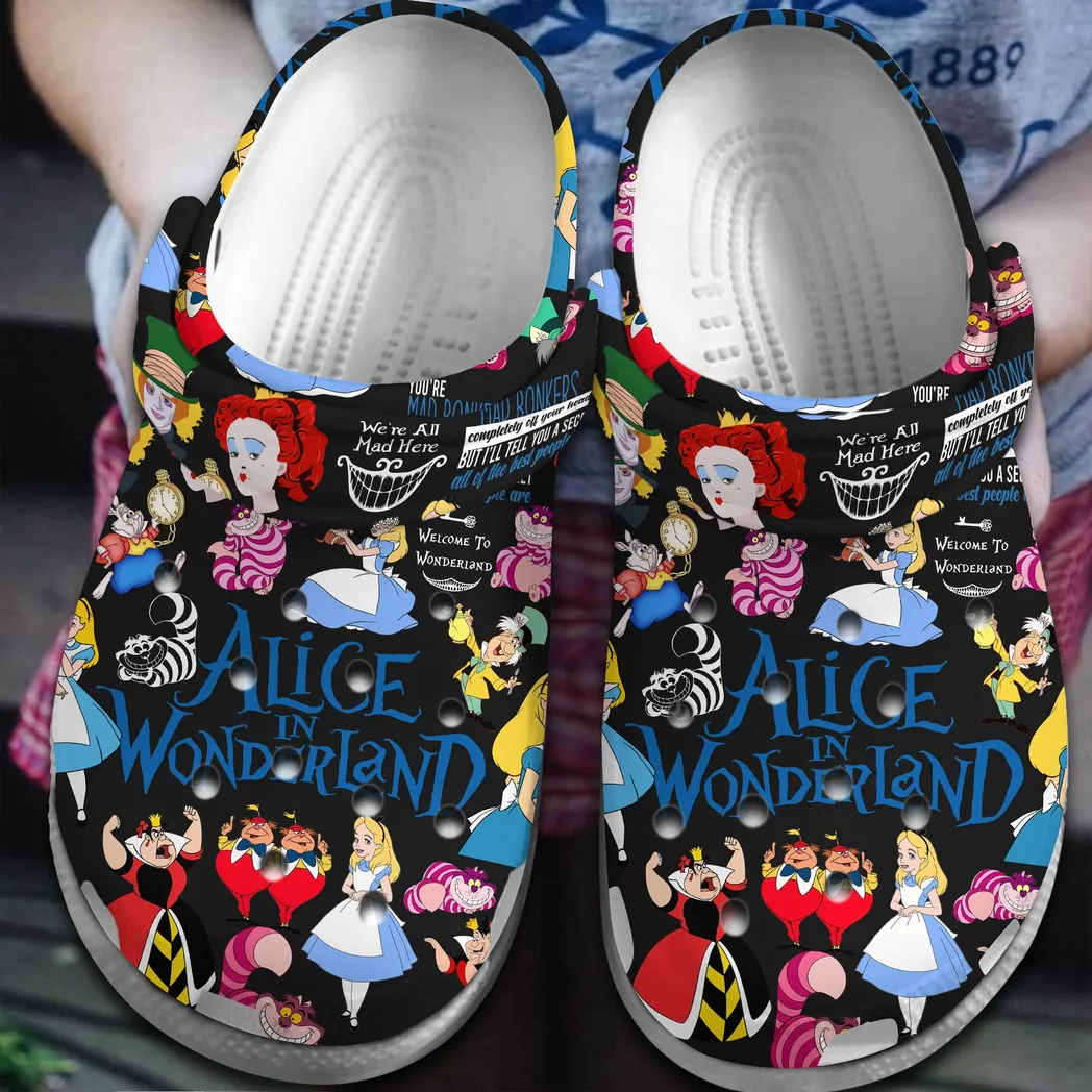 Alice in Wonderland Movie Crocs Clogs