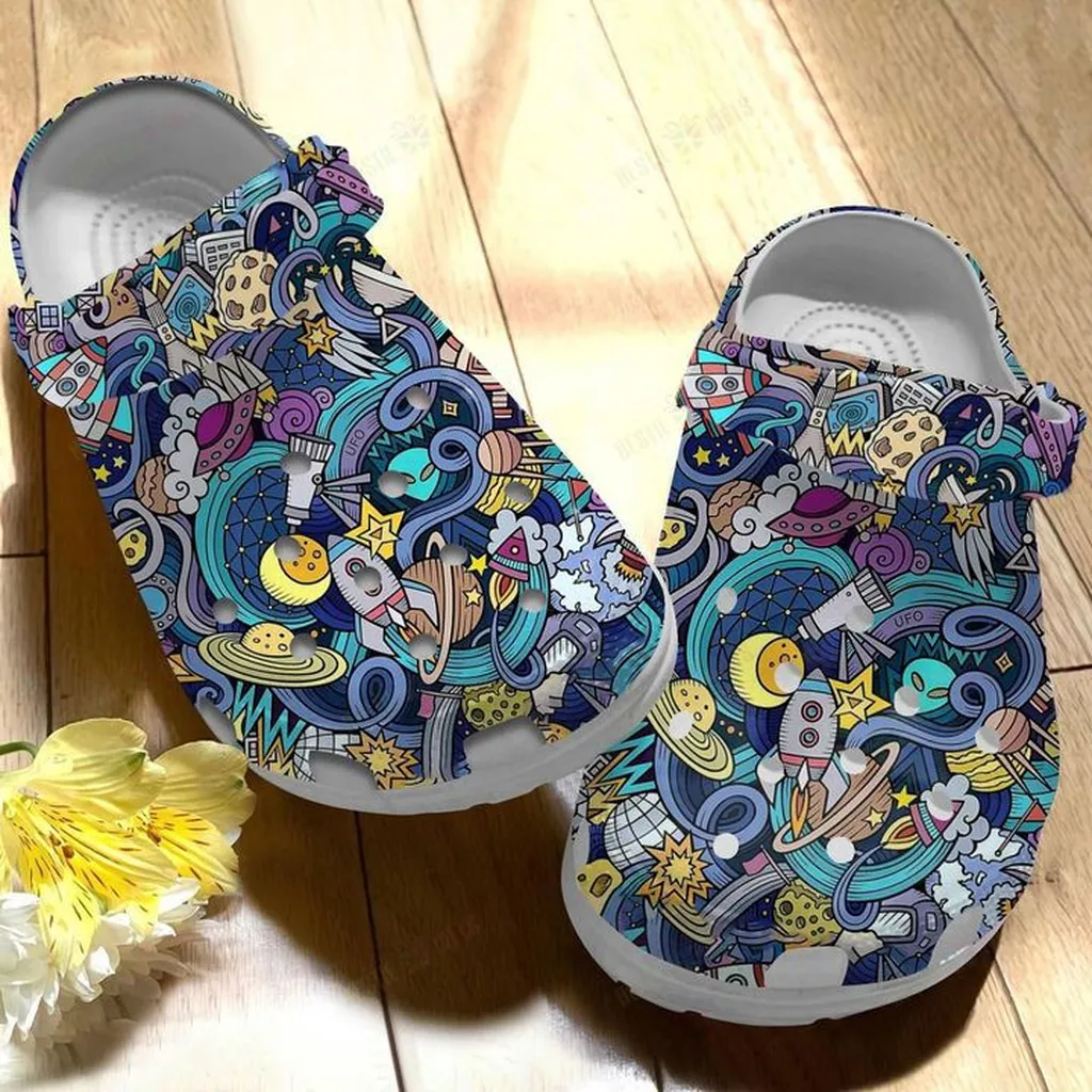 Alien Space Crocs Classic Clogs