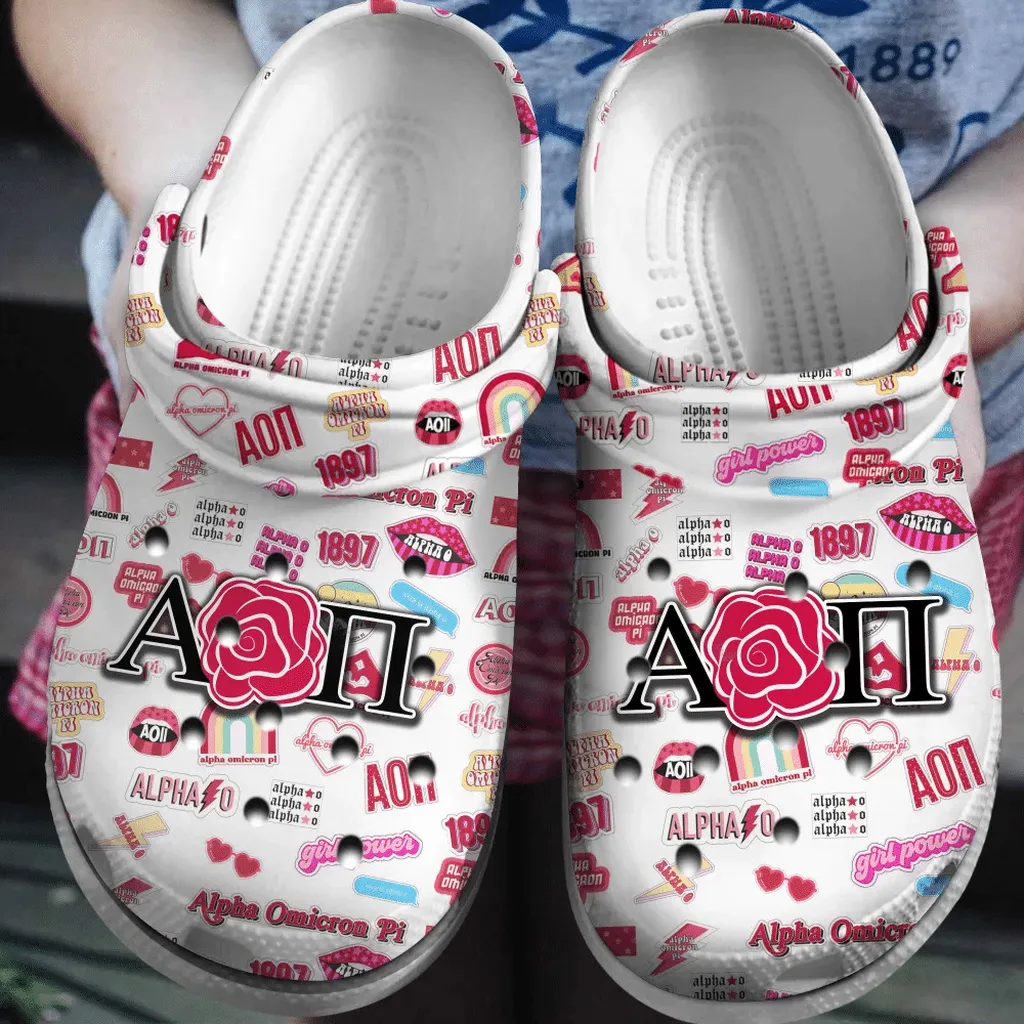 Alpha Omicron Pi Crocs Classic Clogs