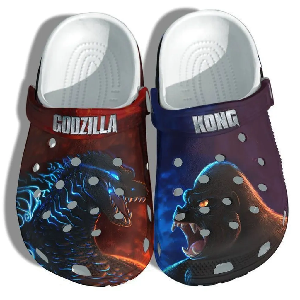 Amazing Godzilla Kong Monster Fighting Black Clogs