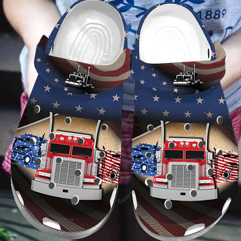 Amazing Patriot Trucker American Flag Clogs