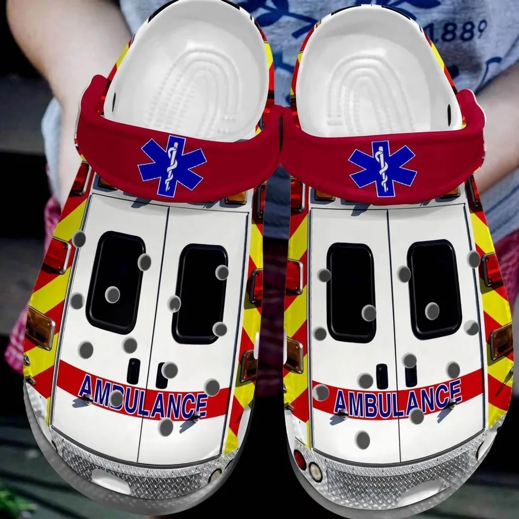 Ambulance Style Gift For Lover Rubber Crocs Clog