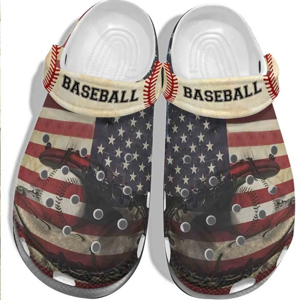 America Baseball Crocs Classic Clogs