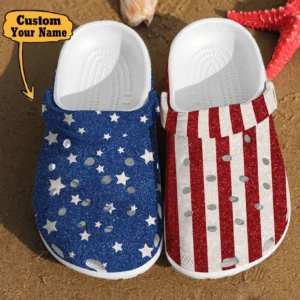 America Flag Veterans Gifts Crocs Clog