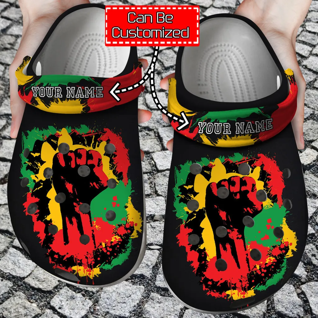 American Crocs - Personalized Black History Month African American Clog