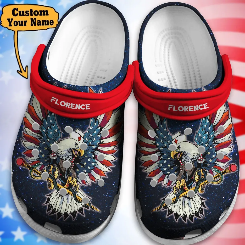 American Eagle Caduceus Nurse Clogs