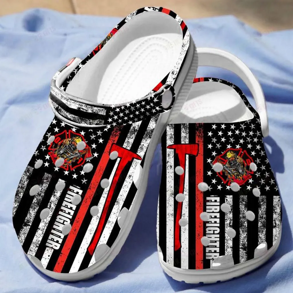 American Firefighter Crocs, Personalized Crocs Classic Clogs