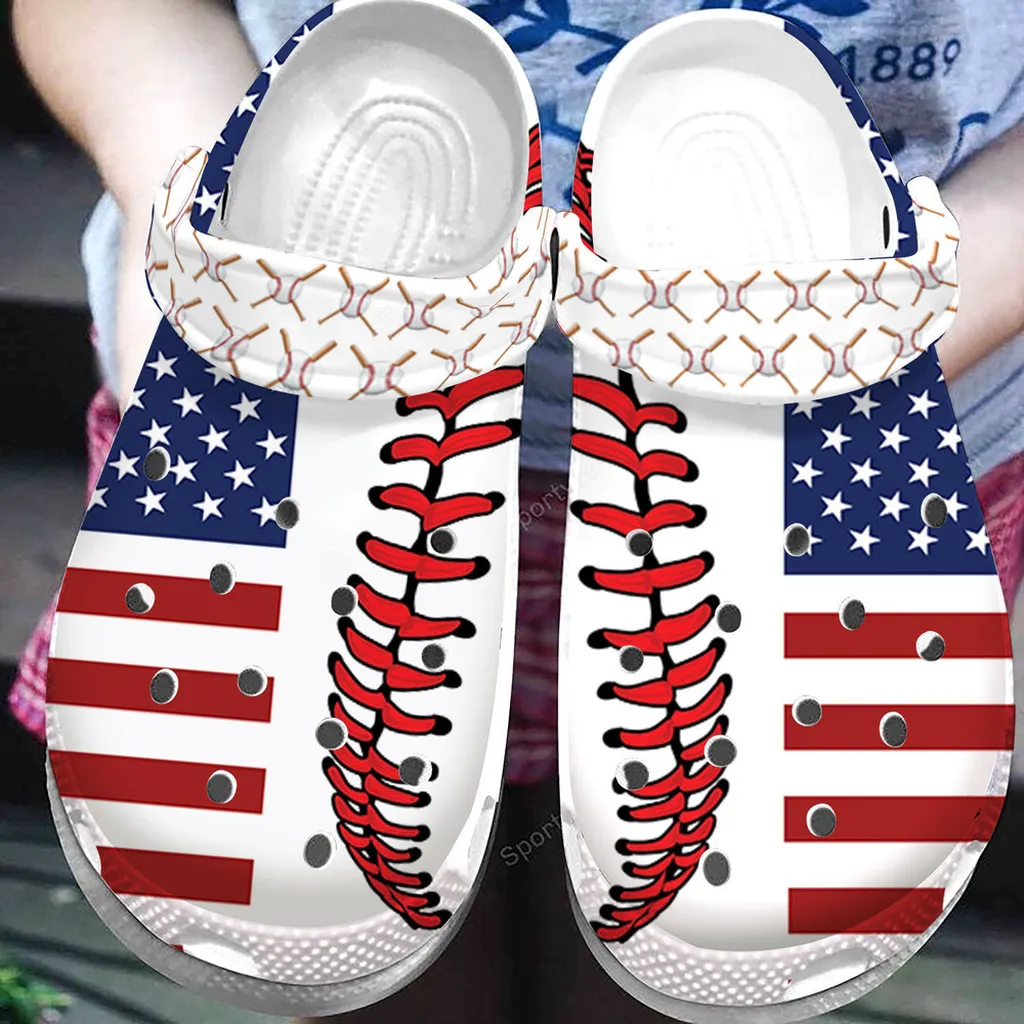 American Flag Baseball Clogs