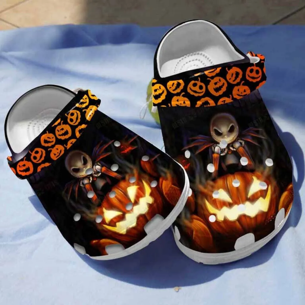 Angry Pumpkin Clogs Crocs