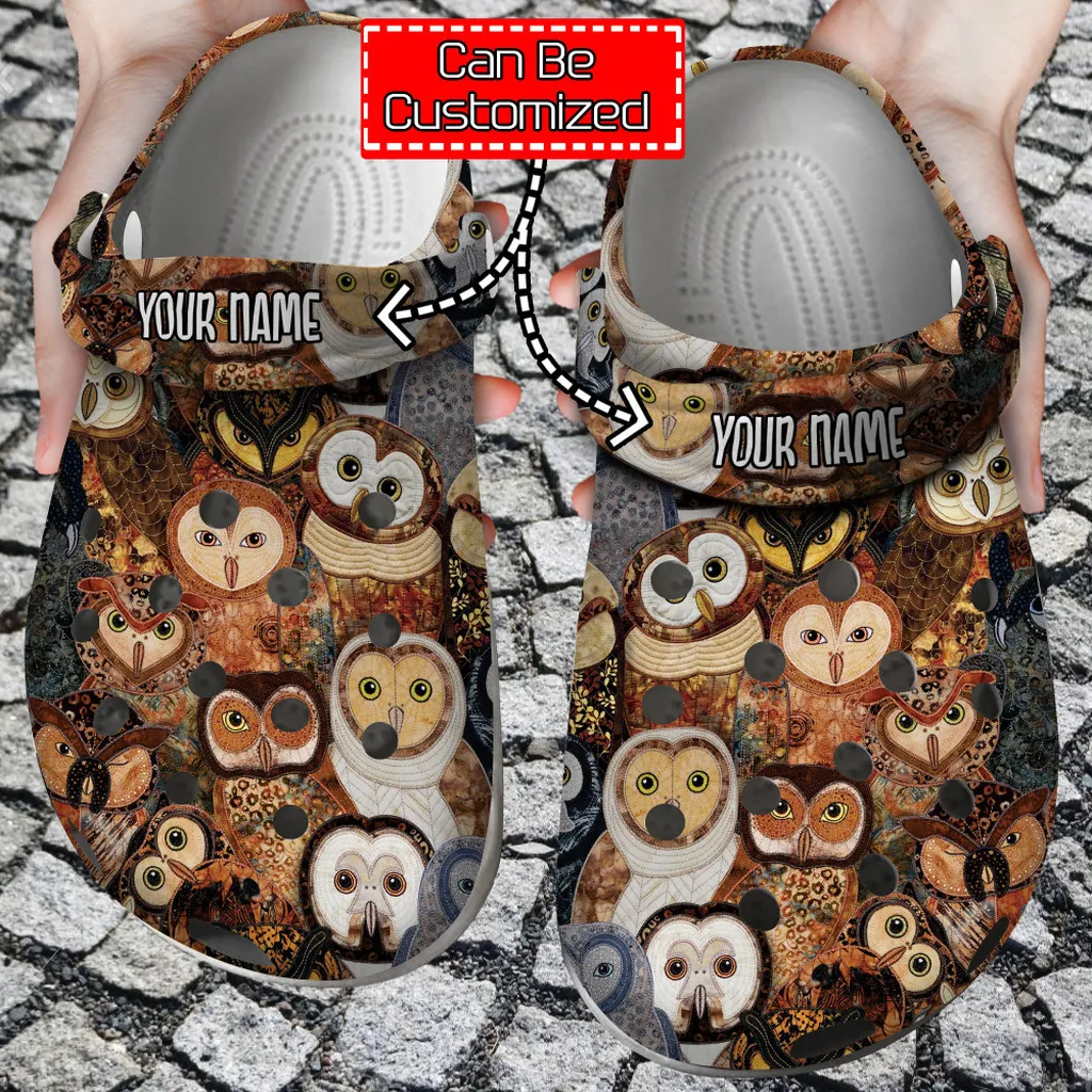 Animal Crocs - Personalized Cute Owl Patterns Clog