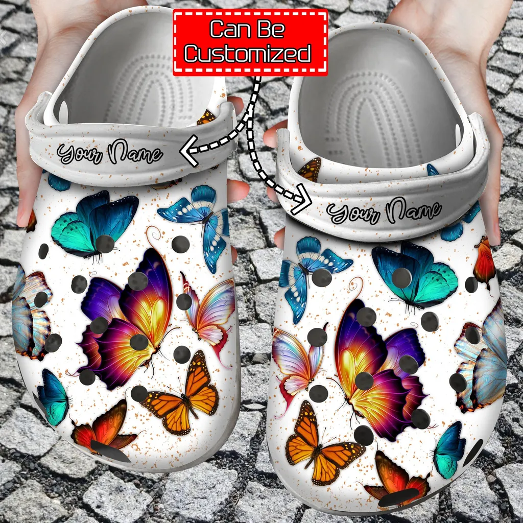 Animal Crocs Personalized Butterfly Lovers Clog