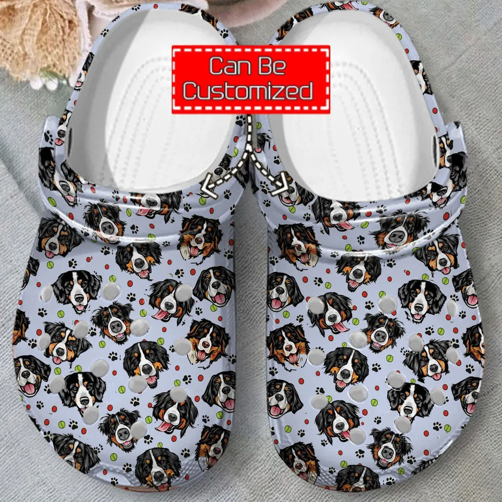 Animal Print Crocs - Bernese Mountain Clog