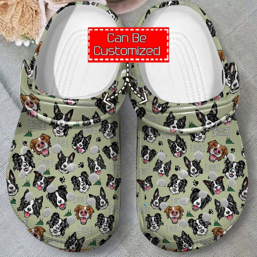 Animal Print Crocs - Border Collie Pattern Clog