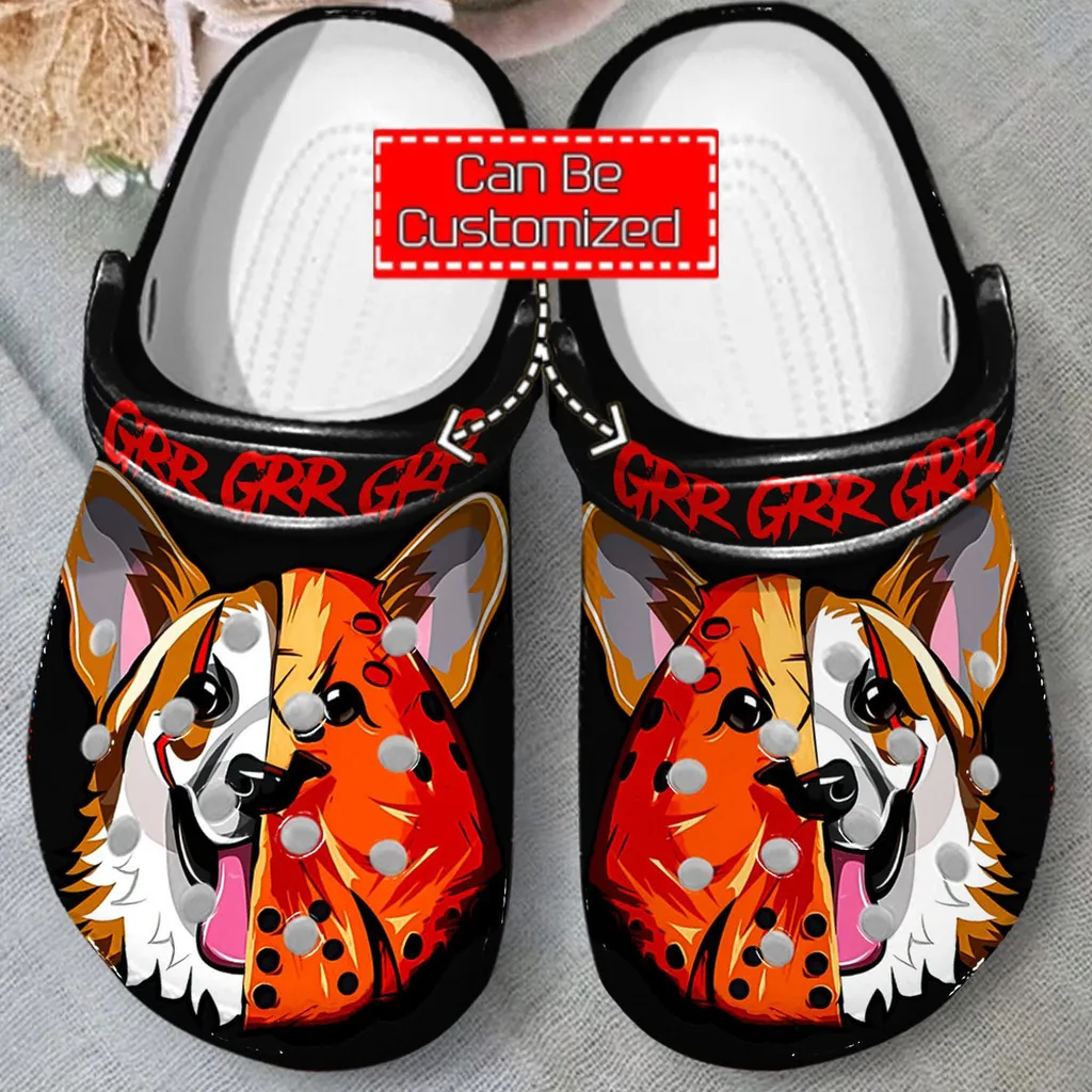 Animal Print Crocs - Honor Mask Corgi Clog