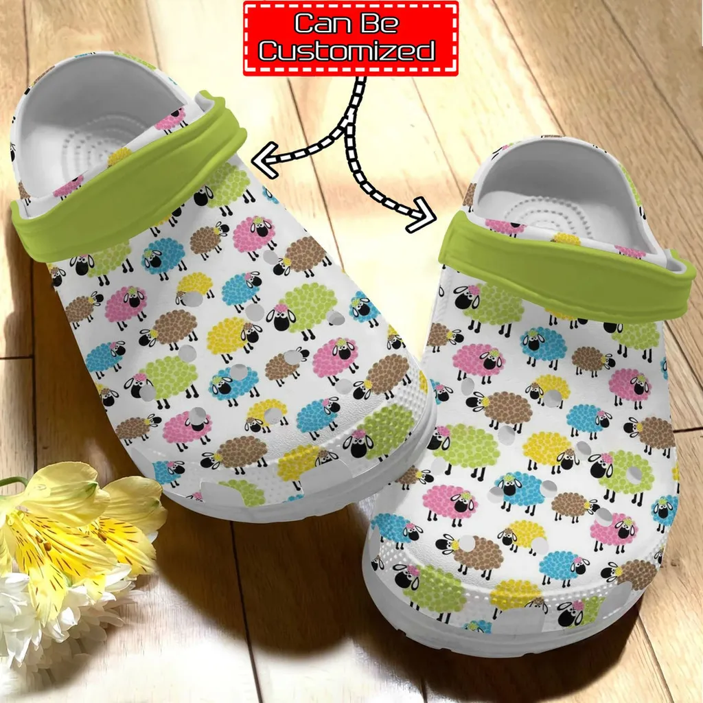 Animal Print Crocs - Personalized Farmer Lovely Sheeps Pattern Clog