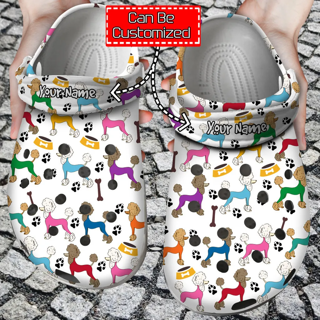 Animal Print Crocs - Poodle Pattern Clog